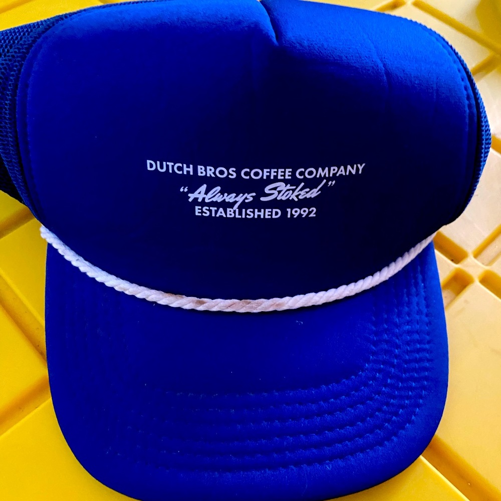 Brand new never worn blue Dutch bros hat